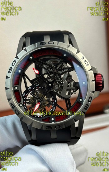 Roger Dubuis Super Clone Excalibur Spider Flying Tourbillon Skeleton Titanium Casing 45MM