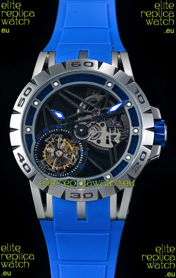 Roger Dubuis Excalibur Spider Flying Tourbillon Skeleton Titanium Casing 1:1 Mirror Swiss Watch