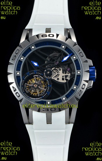 Roger Dubuis Excalibur Spider Flying Tourbillon Skeleton Titanium Casing 1:1 Mirror Swiss Watch