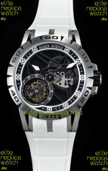 Roger Dubuis Excalibur Spider Flying Tourbillon Skeleton Titanium Casing 1:1 Mirror Swiss Watch