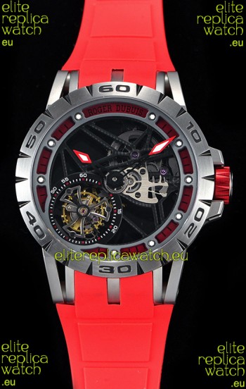 Roger Dubuis Excalibur Spider Flying Tourbillon Skeleton Titanium Casing 1:1 Mirror Swiss Watch