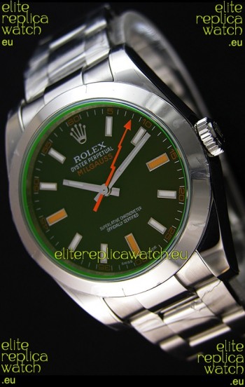 Rolex Milgauss 116400M Swiss Watch with Black Dial - Ultimate 904L Steel Watch 
