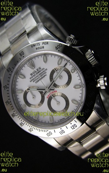 Rolex Cosmograph Daytona 116520 White Dial Original Cal.4130 Movement - Ultimate 904L Steel Watch 