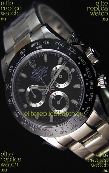 Rolex Cosmograph Daytona 116500LN Black Dial Original Cal.4130 Movement - Ultimate 904L Steel Watch 