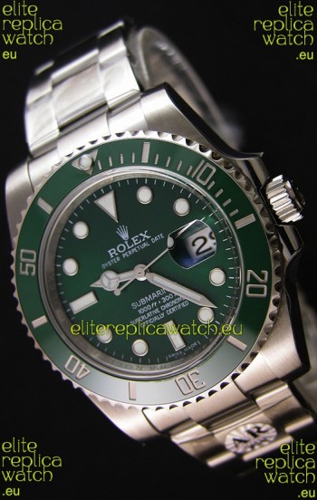 Rolex Submariner Ref#116610LV The Hulk Swiss Replica 1:1 Mirror - Ultimate 904L Steel Watch 