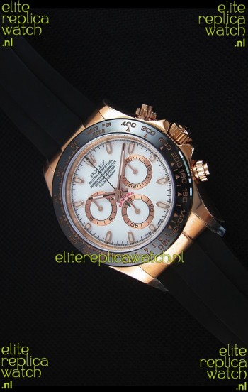 Rolex Daytona 116515 Everose 1:1 Mirror Replica White Dial Watch 
