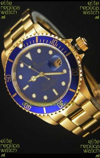 Rolex Submariner 16618 Gold Replica 1:1 Watch with Swiss 3135 Movement