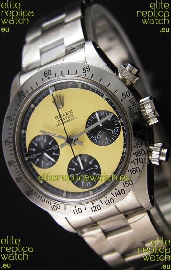 Rolex Daytona Vintage REF 6264 Off-White Dial Swiss Replica Watch - 904L Steel Watch 