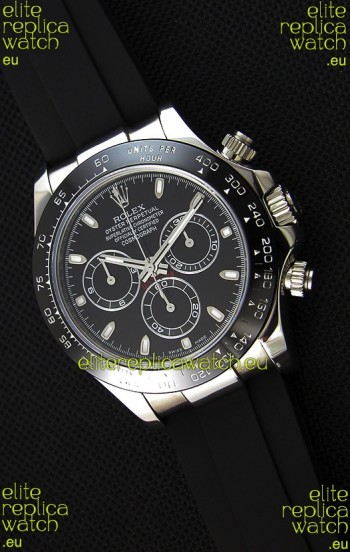 Rolex Cosmograph Daytona Black Dial Original Cal.4130 Movement - Ultimate 904L Steel Watch