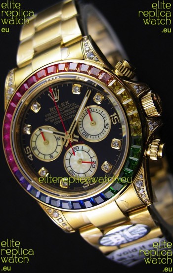 Rolex Cosmograph Daytona 116598 Yellow Gold 1:1 Mirror Cal.4130 Movement - Ultimate 904L Steel Watch