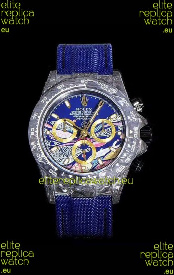 Rolex Daytona CHRONUSART Forged Cabon Casing 1:1 Mirror Replica Multicolored Dial