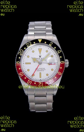 Rolex GMT Master ALBINO Edition Vintage Swiss Watch in White Dial