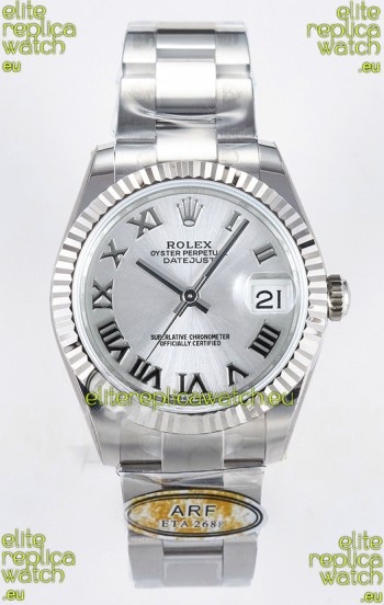 Rolex Super Clone Datejust ETA 2688 Movement 31MM Stainless Steel Case Steel Roman Dial Watch