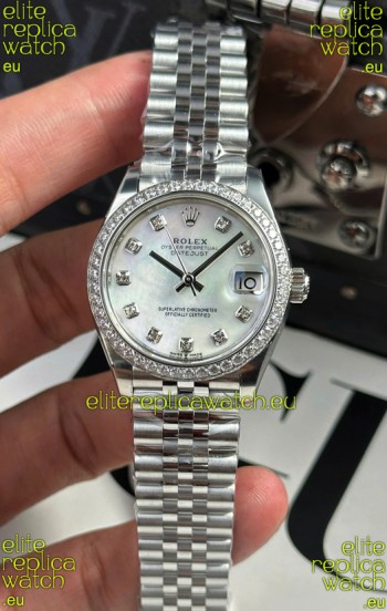 Rolex Super Clone Datejust ETA 2688 Movement 31MM Stainless Steel Case Pearl Dial Watch