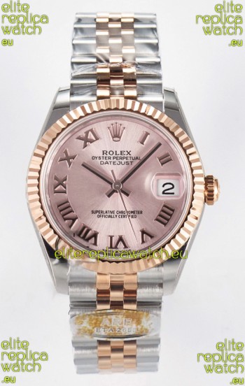 Rolex Super Clone Datejust ETA 2688 Movement 31MM Two Tone Rose Gold Swiss Champange Dial