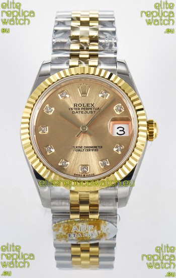 Rolex Super Clone Datejust ETA 2688 Movement 31MM Two Tone Yellow Gold Casing and Dial 