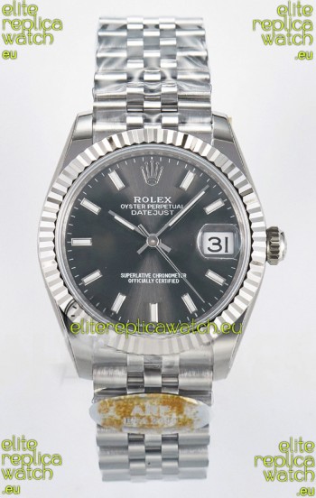 Rolex Super Clone Datejust ETA 2688 Movement 31MM Stainless Steel Case Grey Dial Watch
