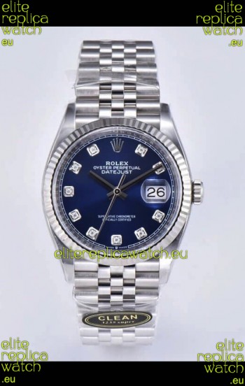 Rolex Datejust 126234 36MM Swiss Replica in 904L Steel in Blue Dial 1:1 Mirror Replica