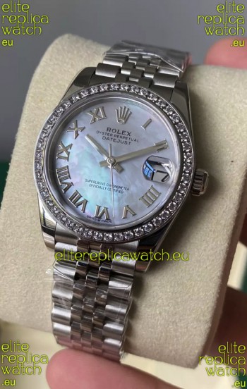 Rolex Datejust 278384 31MM Swiss Replica in 904L Steel in Pearl Dial - 1:1 Mirror