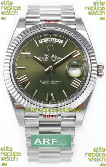 Rolex Day Date Presidential Stainless Steel Green Dial Watch 40MM - 1:1 Mirror Quality