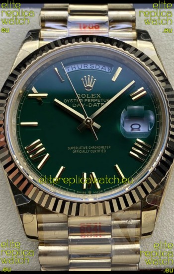 Rolex Day Date Presidential 18K Rose Gold Watch 40MM - Olive Green Dial 1:1 Mirror Quality