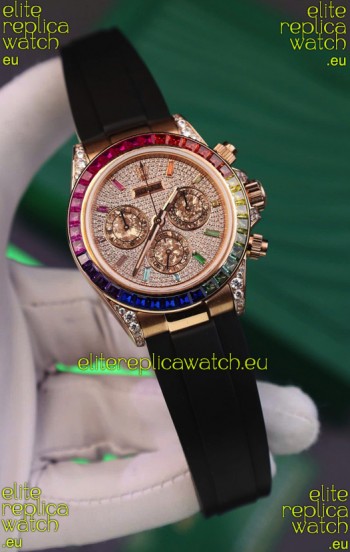 Rolex Daytona Super Clone 116595RBOW Rose Gold 1:1 Mirror Cal.4131 Movement Repllica Watch 