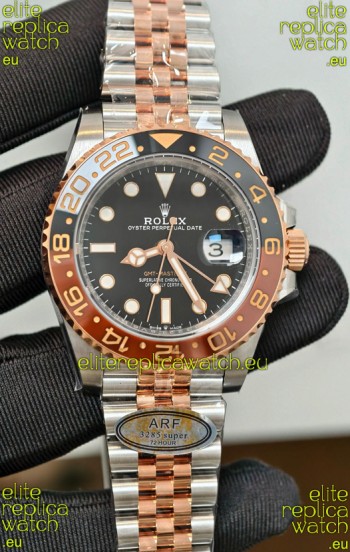 Rolex GMT Masters II Super Clone Root Beer 126711CHNR Rose Black Dial Swiss Replica Watch 