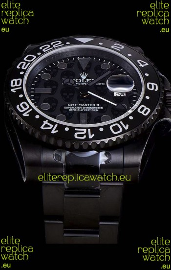 Rolex GMT Swiss "Titan Revenge" All Black Swiss Replica Watch Swiss ETA 3186 Movement 