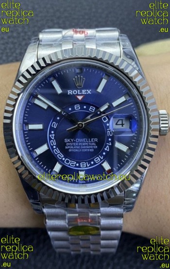 Rolex Sky-Dweller REF# M336934 Blue Dial Watch in 904L Steel Case 1:1 Mirror Replica