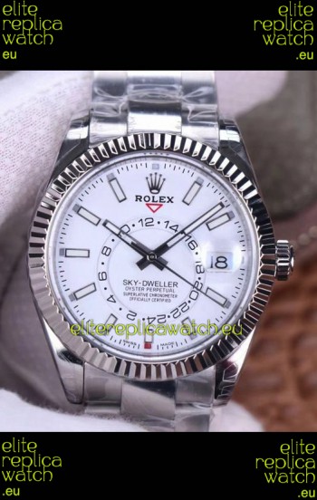 Rolex Sky-Dweller REF# M326934 White Dial Watch in 904L Steel Case 1:1 Mirror Replica