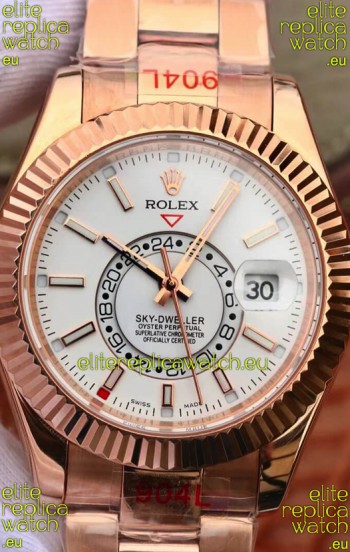 Rolex Sky-Dweller Everose Gold Oyster 42MM 1:1 Mirror Replica Watch 