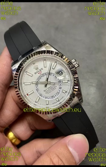 Rolex Sky-Dweller REF# M336235 White Dial Watch in 904L Steel Case 1:1 Mirror Replica