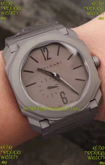 Bvlgari Octo Finissmo Edition 1:1 Mirror Replica Sandblasted Ceramic Casing and Strap 