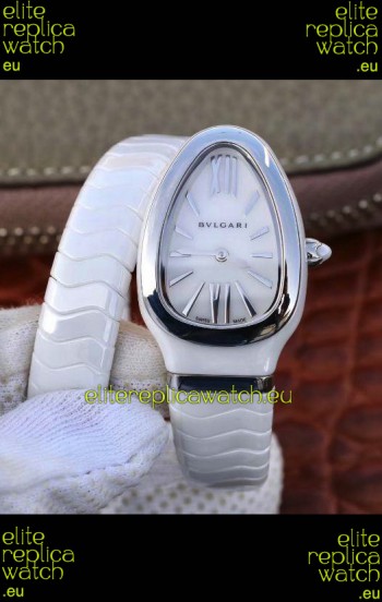 Bvlgari Serpenti Edition White Ceramic Replica Watch in 1:1 Mirror Quality 