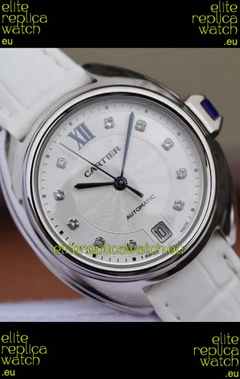 Cle De Cartier Automatic Swiss Replica Watch in Steel Casing - 35MM