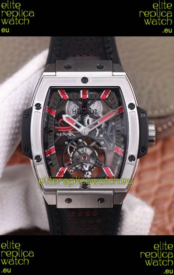 Hublot Masterpiece MP Senna Edition Genuine Tourbillon Swiss Replica Watch in Titanium Casing