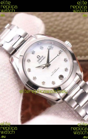 Omega Seamaster Aquaterra 150M 34MM Swiss Replica Watch in White Dial