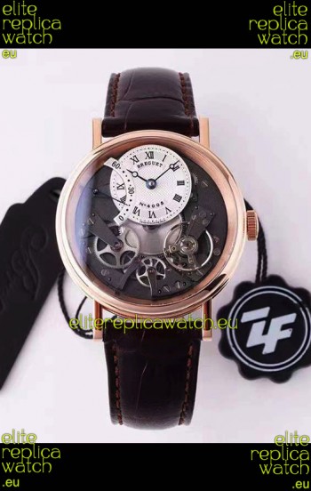Breguet Tradition 7057BR/R9/9W6 Pink Gold Dual Tourbillon Swiss Replica Watch