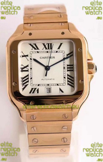 Cartier Santos De Cartier XL 1:1 Rose Gold Casing Swiss Replica Watch 40MM