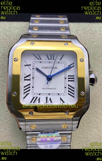 Santos De Cartier 1:1 Mirror Replica - 36MM Yellow Gold Two Tone Watch