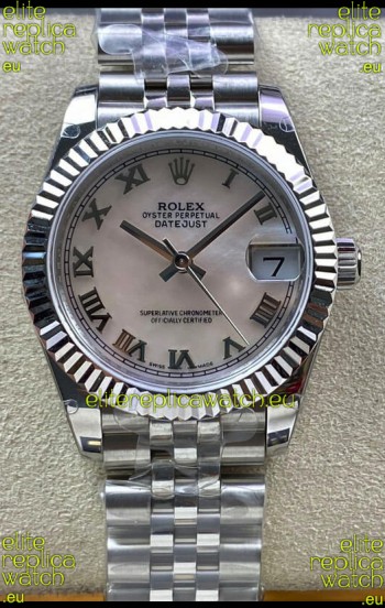 Rolex Datejust 178384 31MM Swiss Replica in 904L Steel in Pearl Dial - 1:1 Mirror Replica