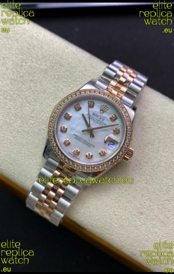 Rolex Datejust 278381 31MM Swiss Replica in 904L Steel Two Tone Rose Gold 1:1 Mirror Replica