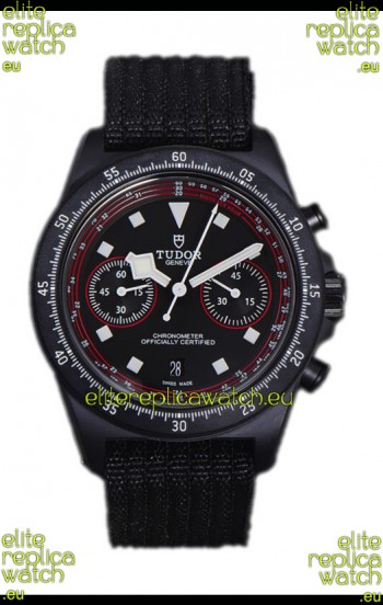 Tudor Pelagos FXD Chronograph Carbon Casing 1:1 Mirror Replica Black Dial in Nato Strap