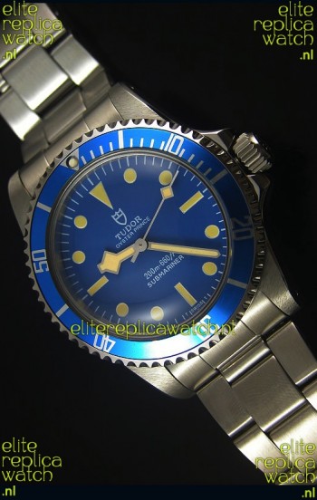 Tudor Oyster Prince Vintage 200M Blue Dial Dot Markers Swiss 1:1 Mirror Replica Watch 