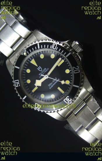 Tudor Oyster Prince Vintage 200M Black Dial Dot Markers Swiss 1:1 Mirror Replica Watch 