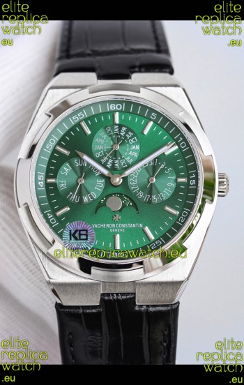 Vacheron Constantin Overseas Perpetual Calendar Ultra-Thin Green Dial with Leather Strap