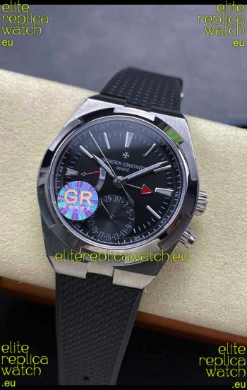 Vacheron Constantin Overseas Dual Time Stainless Steel 1:1 Mirror Swiss Replica Black Dial
