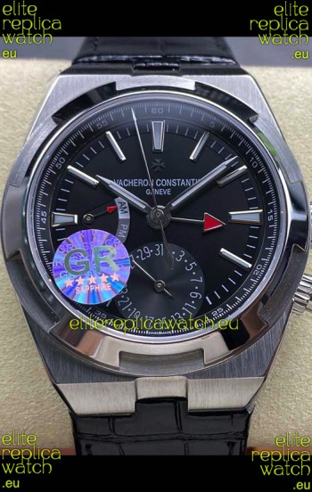 Vacheron Constantin Overseas Dual Time Stainless Steel 1:1 Mirror Swiss Replica Black Dial