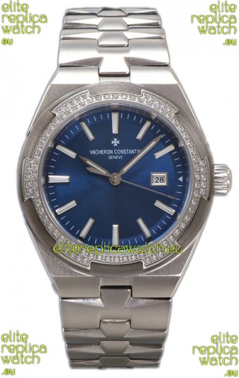 Vacheron Constantin Overseas Steel Casing Blue Dial 35MM Swiss Replica Watch 