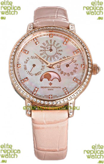 Vacheron Constantin Traditionelle Perpetual Calendar Ultra-Thin Rose Gold Swiss Replica 